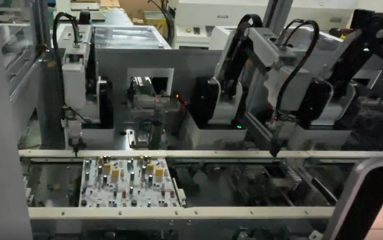 AC motherboard plug-in assembly line